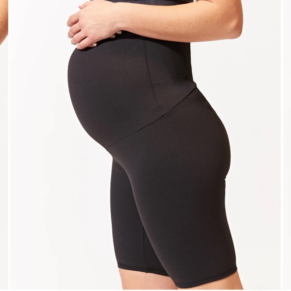 NWT Threads 4 Thought Maternity Black Biker Shorts Size XSmall
